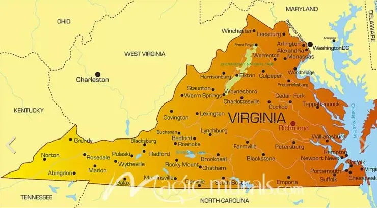 Virginia map