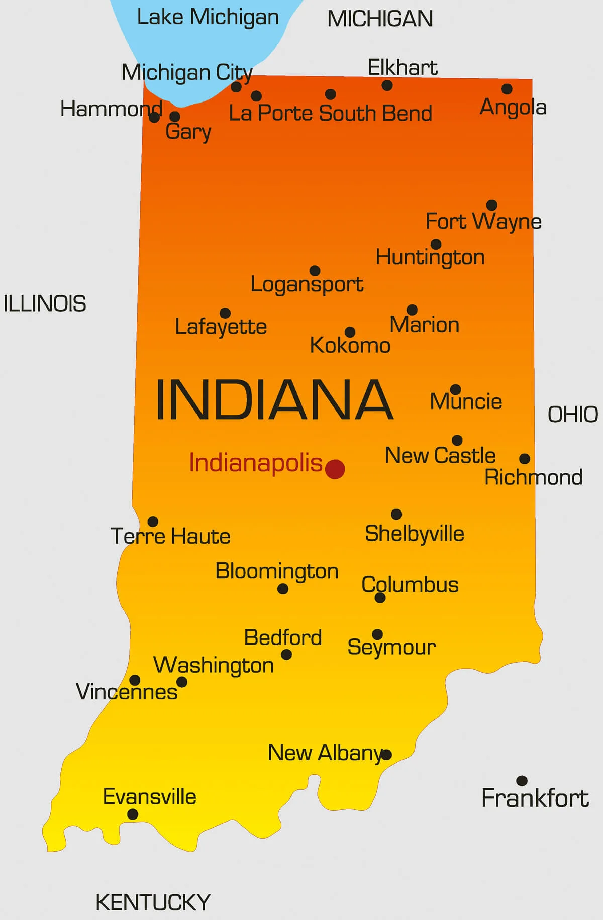 Indiana map