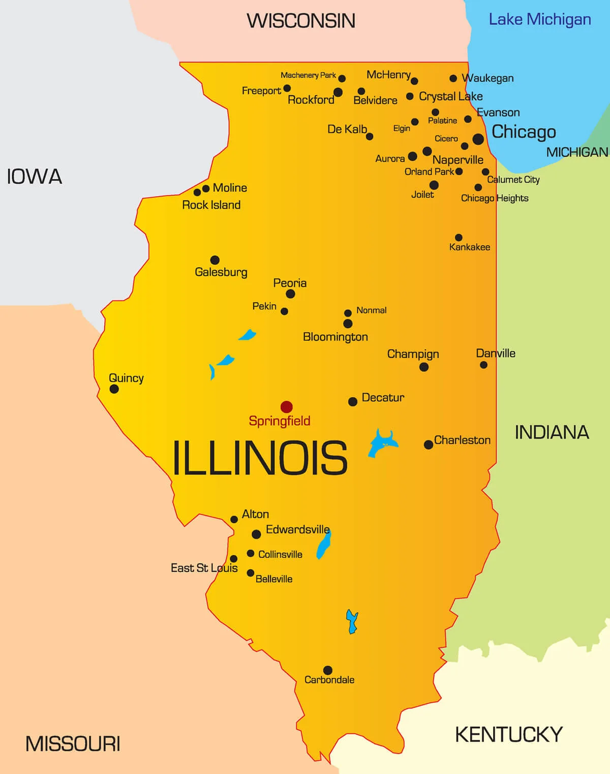 Illinois map
