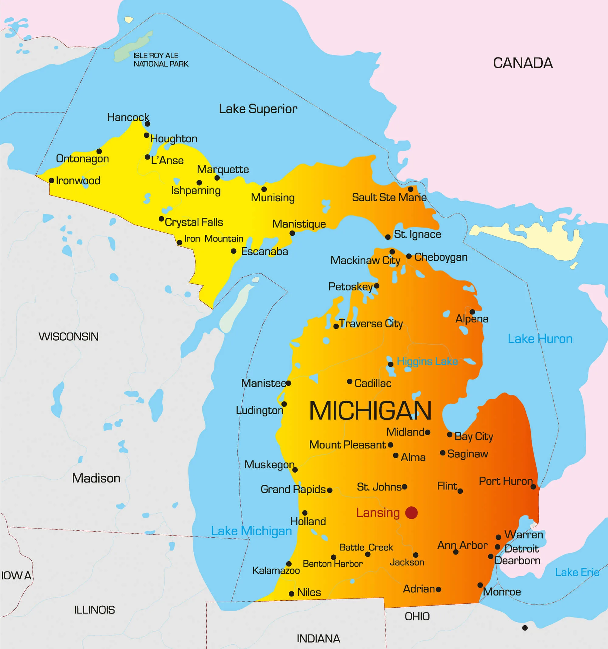 michigan map