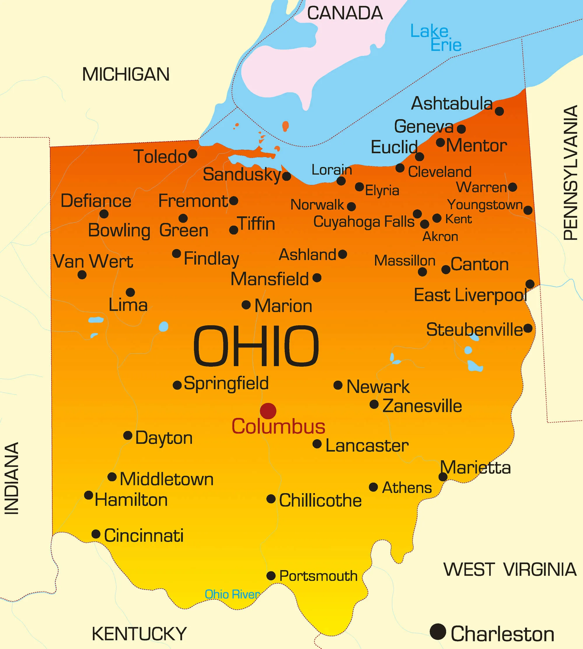 Ohio map