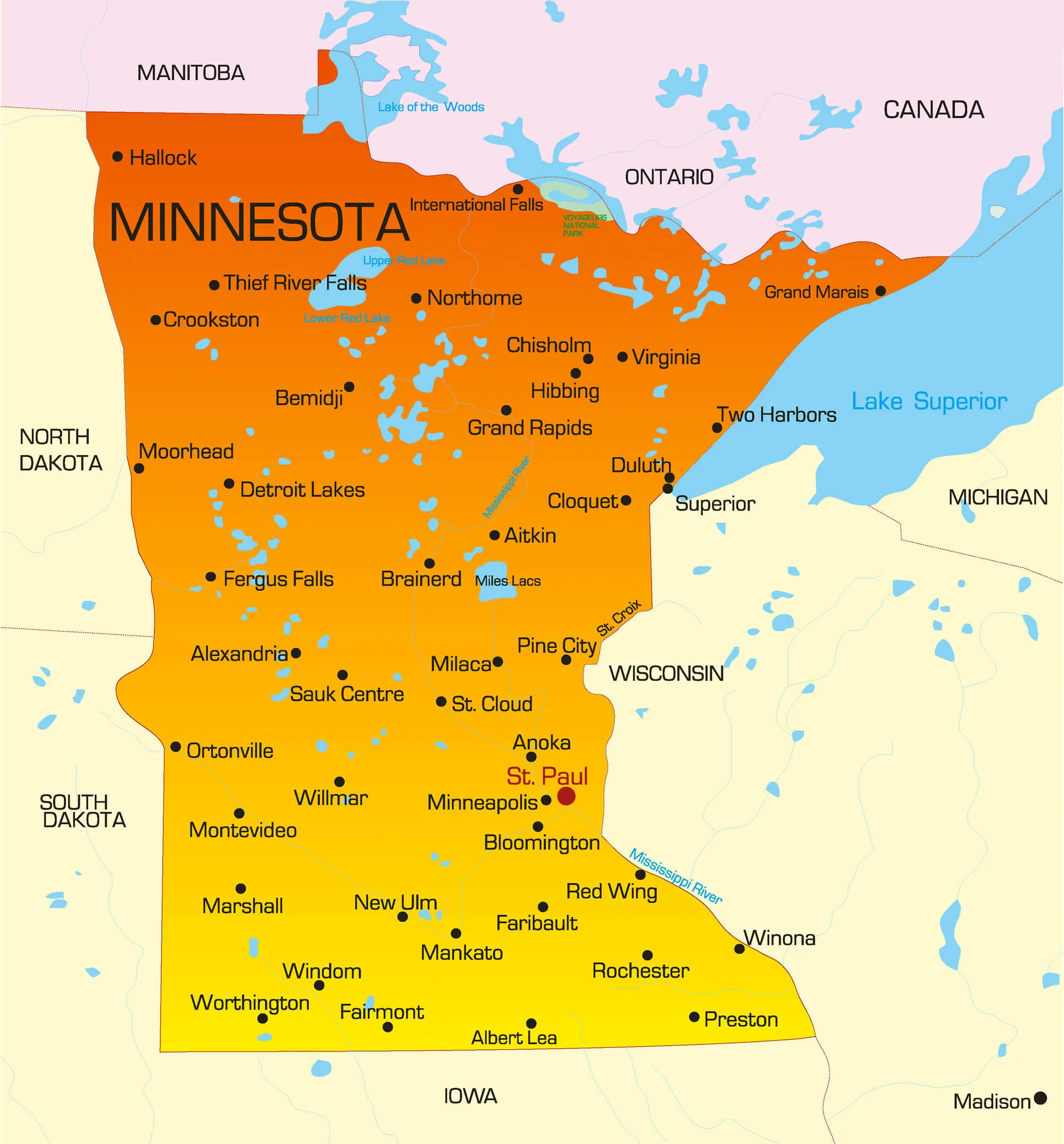 Minnesota map