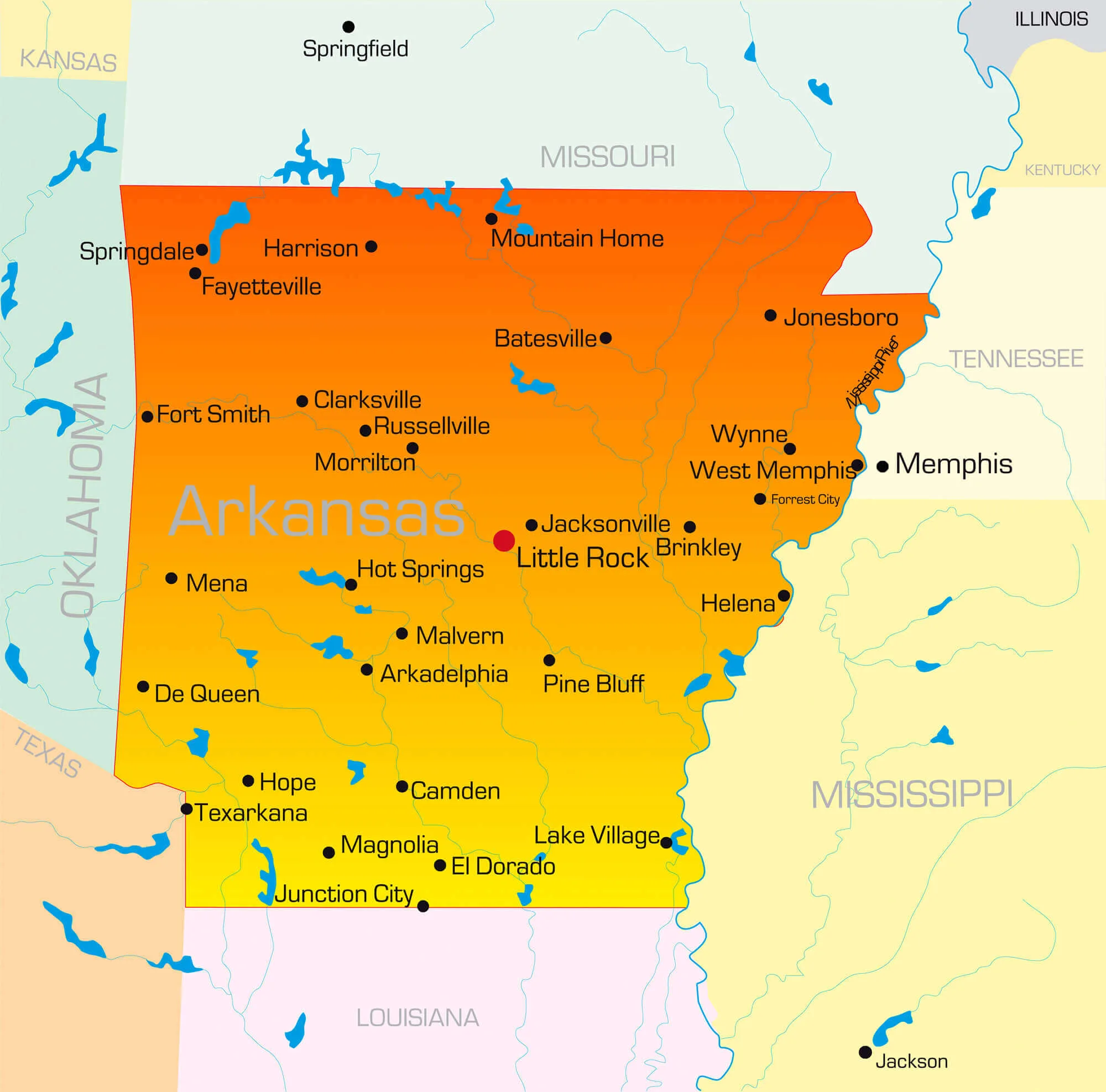 arkansas map